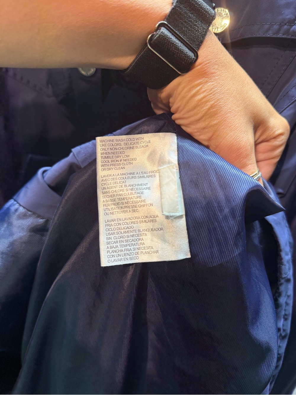 Michael Kors Navy Utility Hooded Jacket - Picture 6 of 6